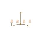 Maxim Lighting 12697WTNAB 4-Lumières 240W Laiton vieilli naturel Suspendu
