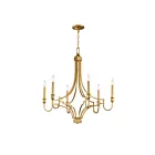 Maxim Lighting 12786GL Normandy 6-Lumières 360W Feuille d'or Incandescence Lustre