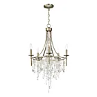 Maxim Lighting 14425CZGS Cebu 5-Lumières 300W Capiz/Argent doré Incandescence Lustre