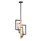 Maxim Lighting 16114CLBKAB Flambeau 4-Lumières 240W Noir/Laiton antique Suspendu