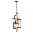Maxim Lighting 16116CLBKAB Flambeau 6-Lumières 360W Noir/Laiton ancien Incandescence Lustre