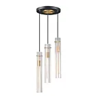 Maxim Lighting 16123CLBKAB Flambeau 3-Lumières 180W Noir/Laiton ancien Incandescence Lustre