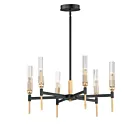 Maxim Lighting 16125CLBKAB Flambeau 6-Lumières 10.8W Noir/Laiton ancien LED Lustre