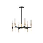 Maxim Lighting 16125CLBKAB Flambeau 6-Lumières 10.8W Noir/Laiton ancien LED Lustre