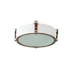 Maxim Lighting 16130FTWZBSD Sausalito 3-lumières 60W Zinc vieilli/Daim marron Plafonnier encastré