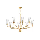 Maxim Lighting 16158CRNAB Camelot 8-Lumières 480W Laiton naturel vieilli Incandescence Lustre