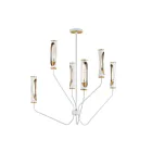 Maxim Lighting 16176CLLFGNAB Régent 6-lumières 36W Gris français clair/laiton vieilli naturel Lustre