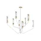 Maxim Lighting 16178CLLFGNAB Régent 6-lumières 48W Gris français clair/laiton vieilli naturel Lustre