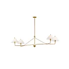 Maxim Lighting 18314SWGL Kismet 4-Lumières 240W Feuille d'or Suspendu