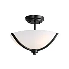 Maxim Lighting 20031SWBK Deven 3-lumières Plafonnier semi encastré