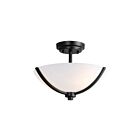 Maxim Lighting 20031SWBK Deven 3-lumières Plafonnier semi encastré