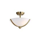 Maxim Lighting 20031SWSBR Deven 3-lumières Plafonnier semi encastré