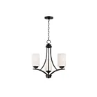 Maxim Lighting 20033SWBK Deven 3-Lumières 180W Noir Incandescence Lustre