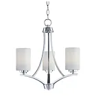 Maxim Lighting 20033SWSN Deven 3-Lumières 180W Nickel satiné Incandescence Lustre