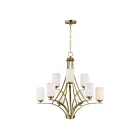Maxim Lighting 20036SWSBR Deven 9-Lumières 540W Laiton satiné Incandescence Lustre