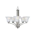 Maxim Lighting 20095FTSN Aurora 5-Lumières 300W Nickel satiné Incandescence Lustre