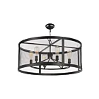 Maxim Lighting 20114BKNAB Palladium 6-Lumières 360W Laiton vieilli noir/naturel Incandescence Lustre