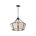 Maxim Lighting 20265CVBK Montauk 4-Lumières 240W Noir Incandescence Lustre