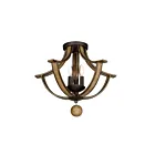 Maxim Lighting 20343DWAR Basque 3-lumières Plafonnier semi encastré