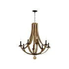 Maxim Lighting 20348DWAR Basque 8-Lumières 480W Bois flotté/Anthracite Incandescence Lustre