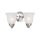 Maxim Lighting Basix 2121FTSN 2-Lumières 120W Nickel satiné Luminaire de vanité