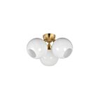 Maxim Lighting 21225MRNAB 3-Lumières 180W Laiton vieilli naturel Plafonnier semi-encastré