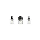 Maxim Lighting 21353CRBK 3-lumières 180W Noir Luminaire de vanité