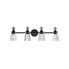 Maxim Lighting 21394CLBK 4-Lumières 240W Noir Éclairage de vanité