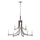 Maxim Lighting 21529BZAB Lyndon 9-Lumières 540W Bronze/laiton antique Incandescence Lustre