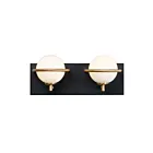 Maxim Lighting Revolve 21602SWBKGLD 2-lumières 4W Noir/Or Vanité