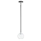 Maxim Lighting 21619CLBKAL Vessel 1-Lumière 60W Noir/Aluminium brossé Suspendu