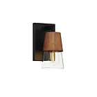 Maxim Lighting Carpenter 21621CLWNBK 1-lumière 60W Noyer/Noir Vanité