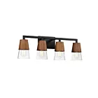 Maxim Lighting Carpenter 21624CLWNBK 4-lumières 60W Noyer/Noir Vanité