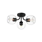 Maxim Lighting 21634CLBK Knox 3-lumières Plafonnier semi encastré