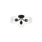 Maxim Lighting 21634CLBK Knox 3-lumières Plafonnier semi encastré