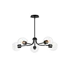 Maxim Lighting 21635CLBK Knox 5-Lumières 300W Noir Incandescence Lustre