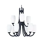 Maxim Lighting 21657SWTXB Taylor 9-Lumières 540W Noir texturé Incandescence Lustre