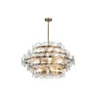 Maxim Lighting 21825TCWBR 12-Lumières 720W Laiton patiné Lustre