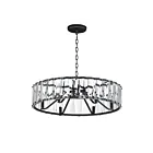 Maxim Lighting 21866BCBK Odeon 6-Lumières 360W Noir Incandescence Lustre