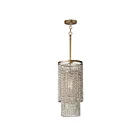 Maxim Lighting 22461WWDGS Fontaine 1-Lumière 60W Argent doré Suspendu