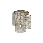 Maxim Lighting 22463WWDGS Fontaine 3-lumières 60W Traduire Plafonnier encastré