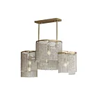 Maxim Lighting 22466WWDGS Fontaine 6-Lumières 360W Argent doré Suspendu