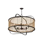 Maxim Lighting 22475NAANB Cestino 4-lumières 240W Bronze antique Lustre