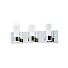 Maxim Lighting Silo 23073CLFTPC 3-lumières 40W Chromé poli Vanité