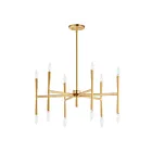 Maxim Lighting 24626SBR Rome 12-Lumières 480W Laiton satiné Incandescence Lustre