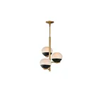 Maxim Lighting 24643MRBKNAB 3-Lumières 180W Laiton noir et naturel vieilli Suspendu