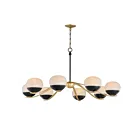 Maxim Lighting 24648MRBKNAB 8-Lumières 480W Laiton noir et naturel vieilli Lustre