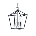 Maxim Lighting 25152TXBPN Abode 4-Lumières 240W Noir texturé/Nickel poli Incandescence Lustre