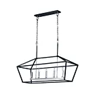 Maxim Lighting 25157TXBPN Abode 5-Lumières 300W Noir texturé/Nickel poli Incandescence Lustre