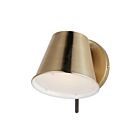 Maxim Lighting Carlo 25171DBZHR 1-Lumière Bronze foncé/cuir/laiton héritage Applique Murale